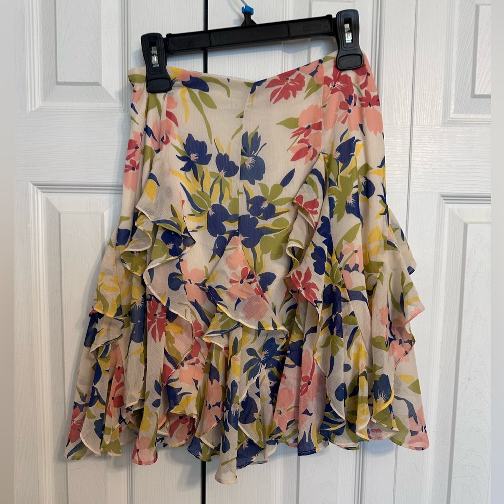 Ralph Lauren Multicolor Floral Midi Skirt - Picture 2 of 6